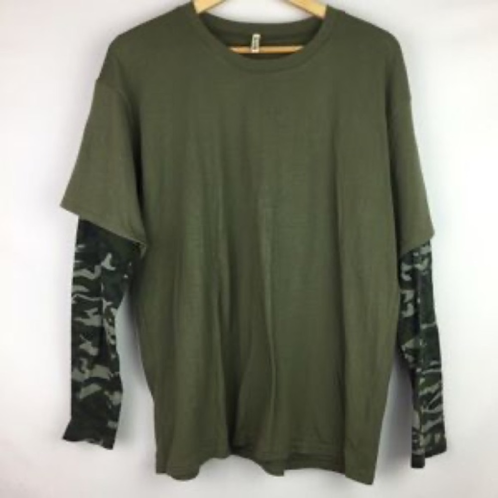 LF Green camo long sleeve
